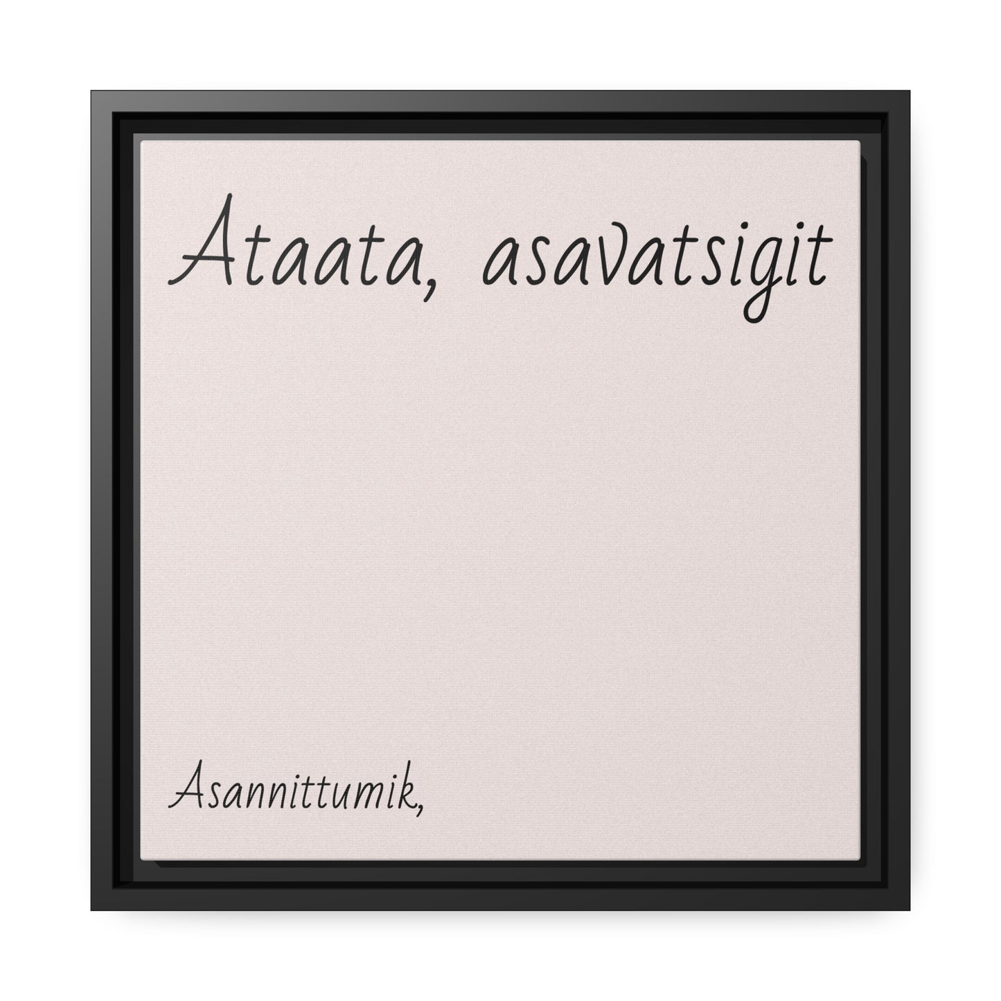 Assiliaq tunissutissaqqissoq Matte Canvas, Black Frame
