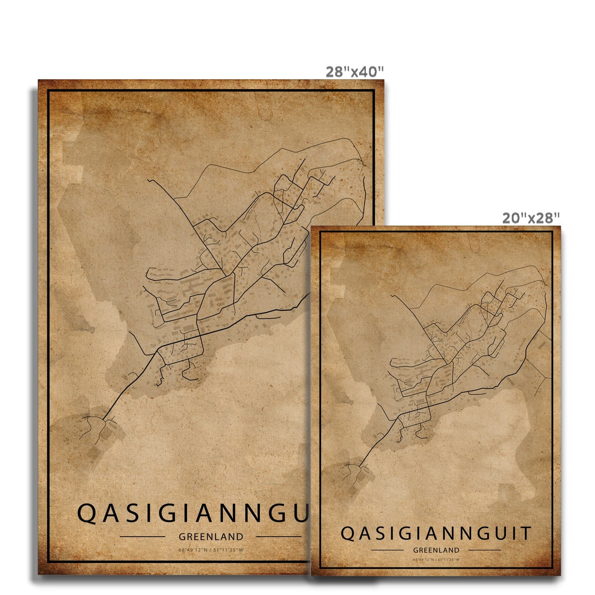 Qasigiannguit Map Canvas - Inu-Art