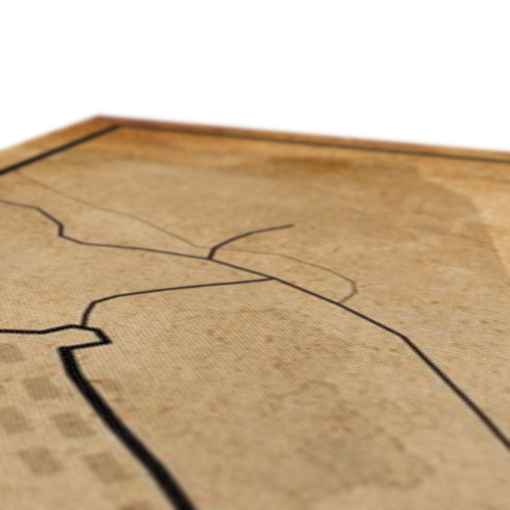 Tasiilaq Map Canvas - Inu-Art