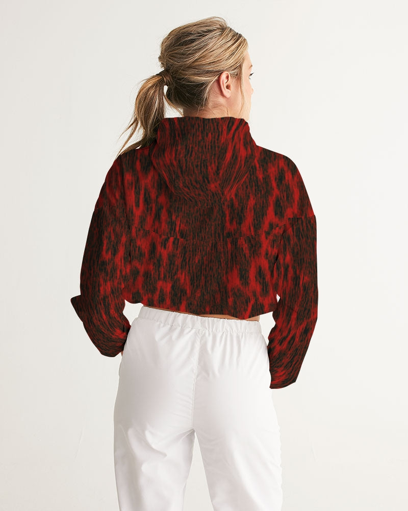 Puisi Red Cropped Windbreaker