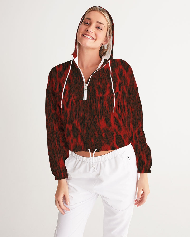 Puisi Red Cropped Windbreaker