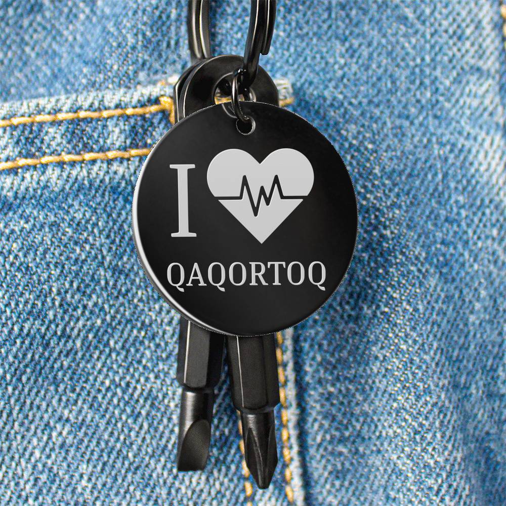 I <3 Qaqortoq Nøglering m/ skruetrækkere