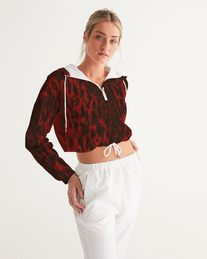 Puisi Red Cropped Windbreaker