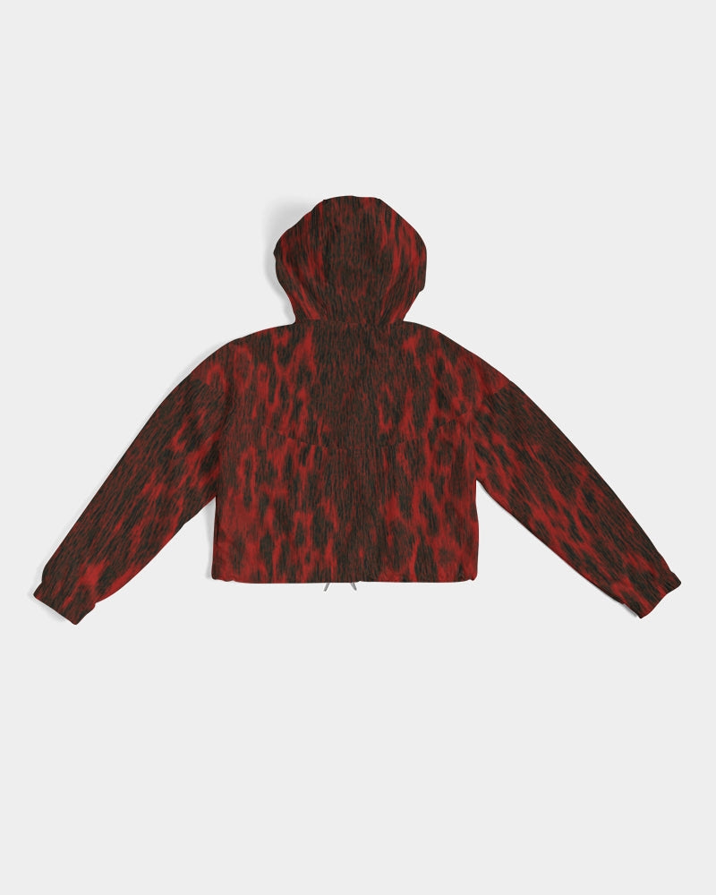 Puisi Red Cropped Windbreaker