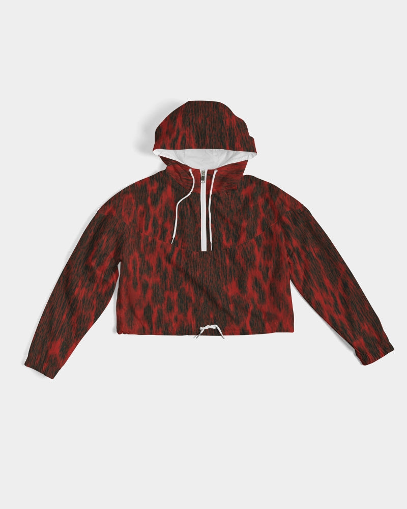 Puisi Red Cropped Windbreaker