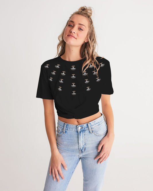 Ulut twist-Front Cropped Tee