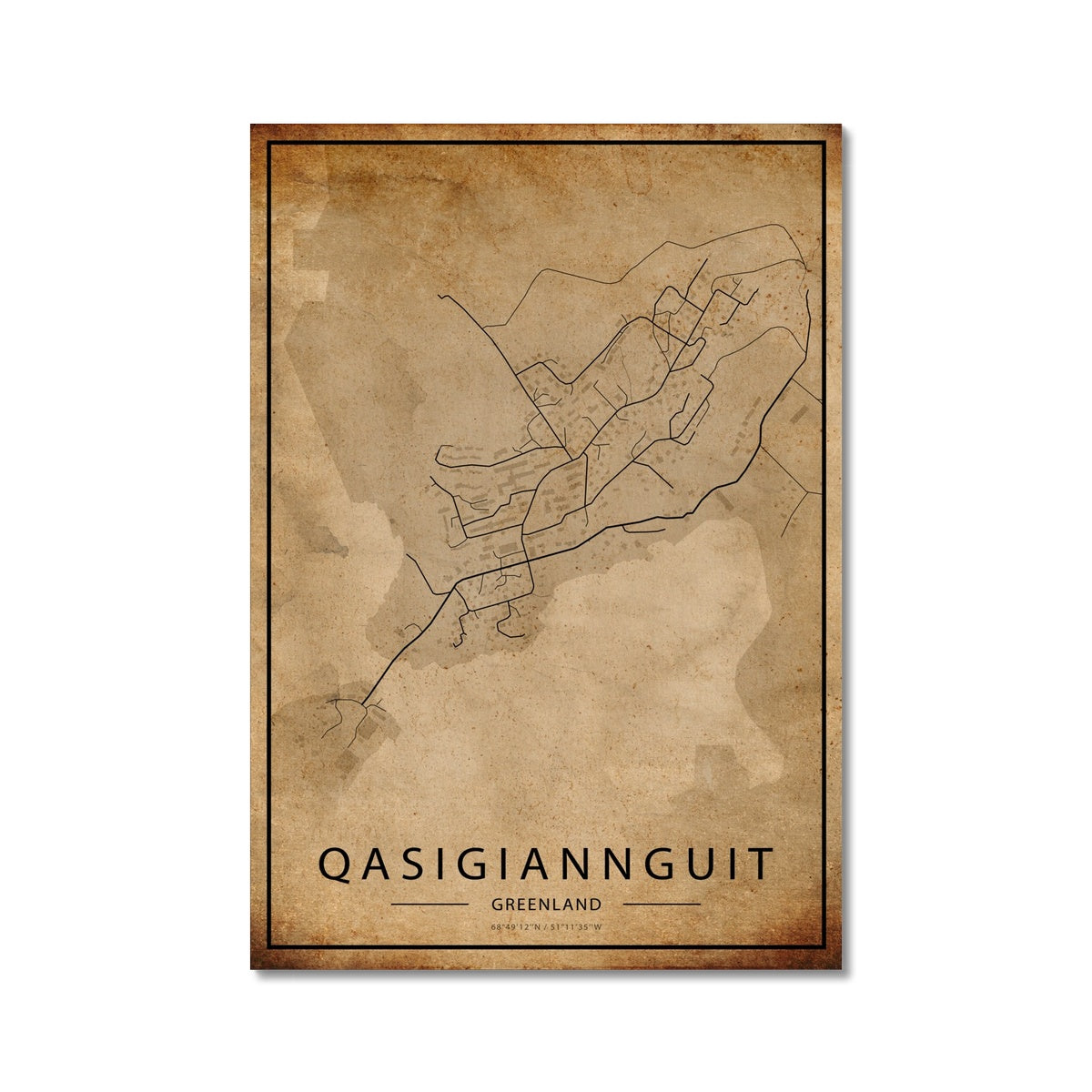 Qasigiannguit Map Canvas - Inu-Art