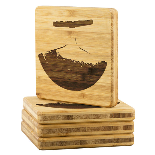 Ulo Bamboo Coaster x4