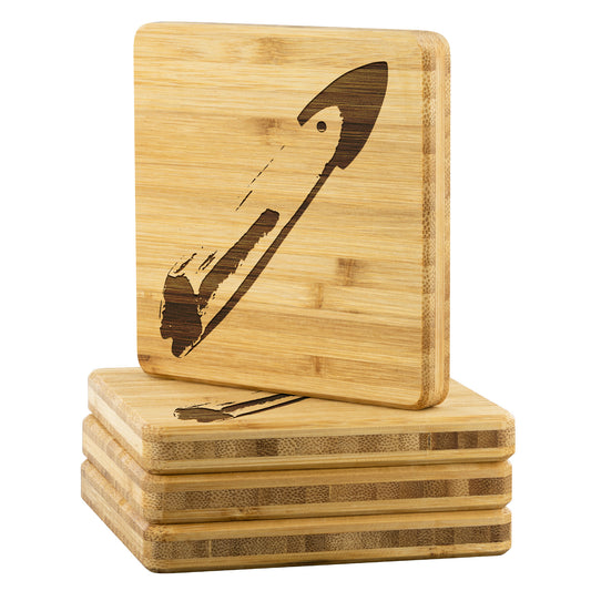 Unaaq Bamboo Coaster x4