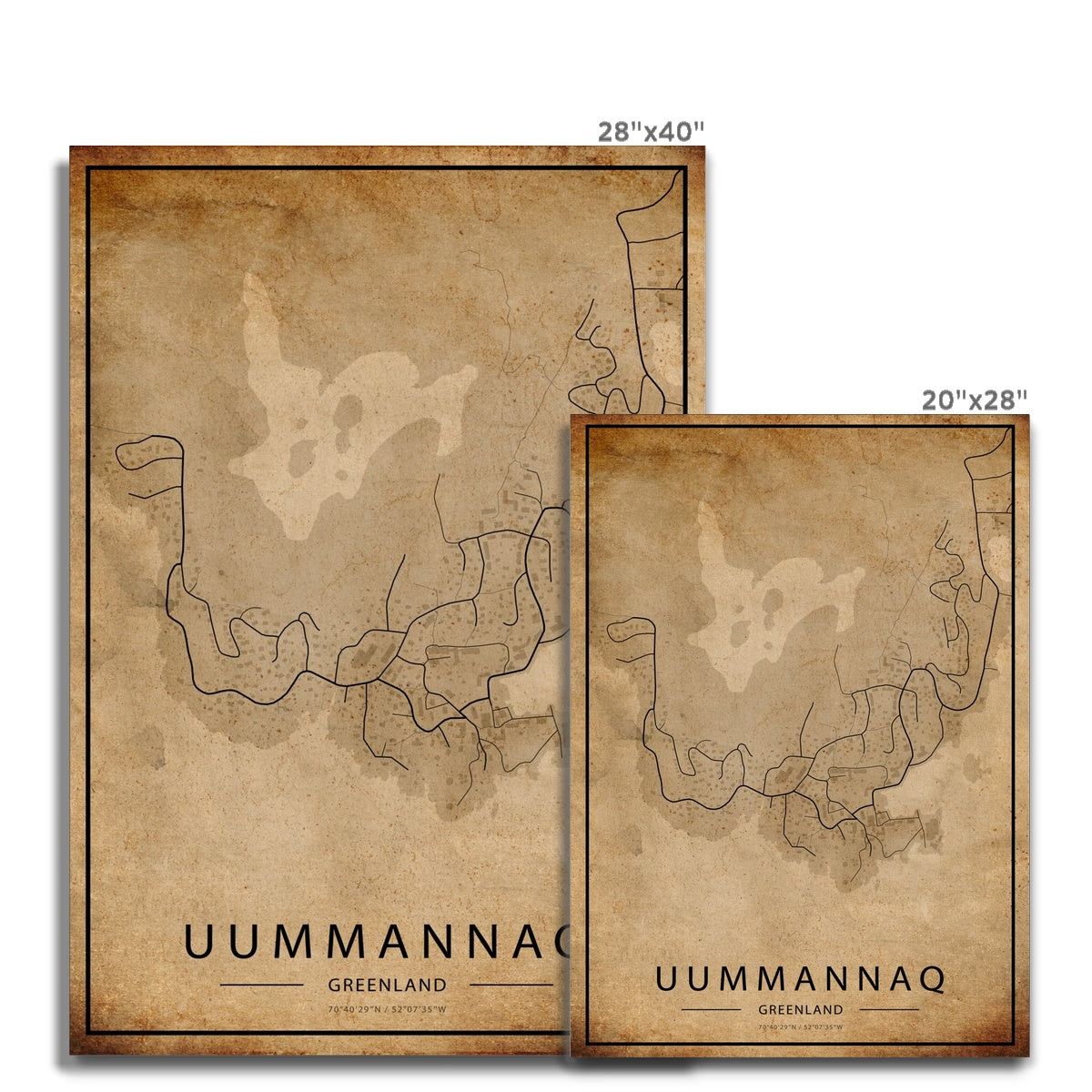 Uummannaq Map Canvas - Inu-Art