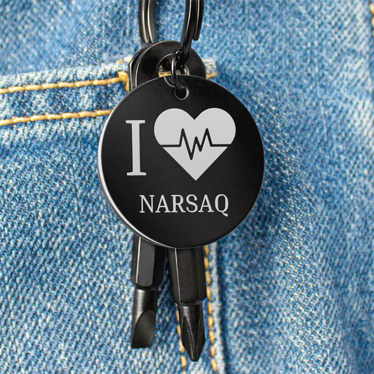 I <3 Narsaq Nøglering m/ skruetrækkere