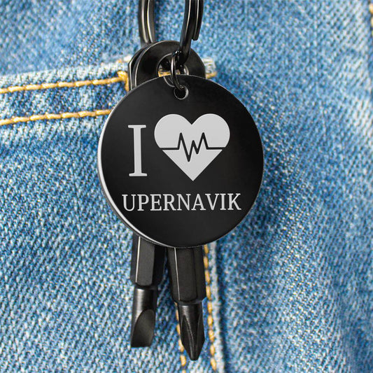 I <3 Upernavik Nøglering m/ skruetrækkere