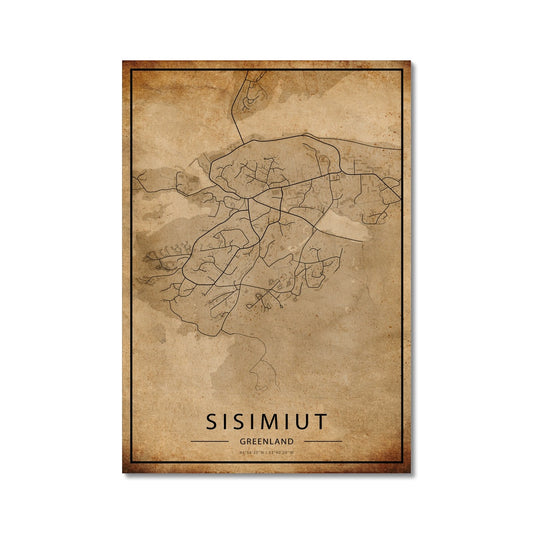 Sisimut Map Canvas - Inu-Art